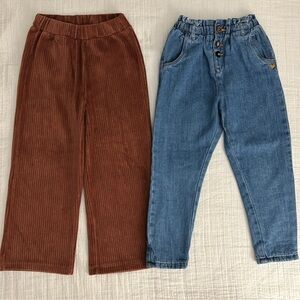 Zara Corduroy & Paperbag Jeans